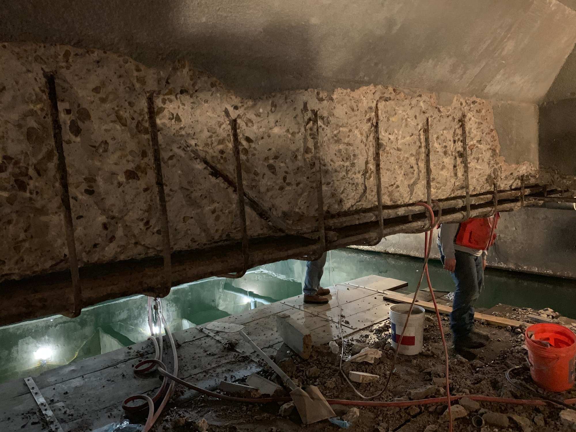 Mechanically Chipping of concrete Dock Bm1